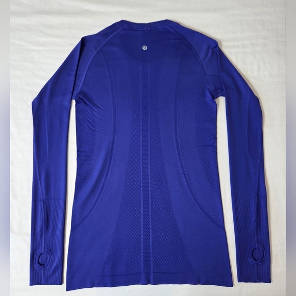Lululemon Swiftly Tech Long Sleeve Crew Lazurite(blue/purple) Size 8 - Picture 4 of 7